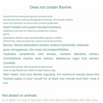 Pastă de dinți Sunshine Brite NSP model NSP 2851 | Nr. imagine 2